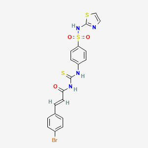 4-{3-[3-(4-Bromo-phenyl)-acryloyl]-thioureido}-N-thiazol-2-yl-benzenesulfonamide