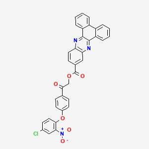 2-[4-(4-Chloro-2-nitrophenoxy)phenyl]-2-oxoethyl dibenzo[a,c]phenazine-11-carboxylate