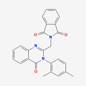 molecular formula C25H19N3O3 B10880285 2-{[3-(2,4-dimethylphenyl)-4-oxo-3,4-dihydroquinazolin-2-yl]methyl}-1H-isoindole-1,3(2H)-dione 