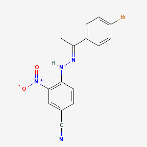 4-{(2E)-2-[1-(4-bromophenyl)ethylidene]hydrazinyl}-3-nitrobenzonitrile