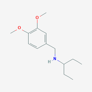 molecular formula C14H23NO2 B10880303 N-(3,4-dimethoxybenzyl)pentan-3-amine 