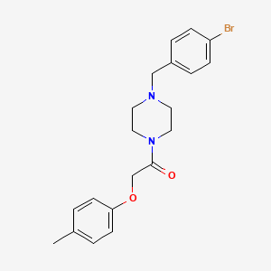 molecular formula C20H23BrN2O2 B10880344 1-[4-(4-Bromobenzyl)piperazin-1-yl]-2-(4-methylphenoxy)ethanone 