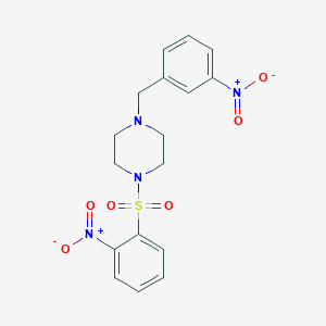 1-(3-Nitrobenzyl)-4-[(2-nitrophenyl)sulfonyl]piperazine