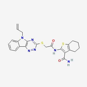 2-[({[5-(prop-2-en-1-yl)-5H-[1,2,4]triazino[5,6-b]indol-3-yl]sulfanyl}acetyl)amino]-4,5,6,7-tetrahydro-1-benzothiophene-3-carboxamide