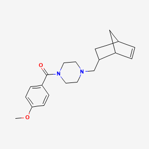 molecular formula C20H26N2O2 B10880358 [4-(Bicyclo[2.2.1]hept-5-en-2-ylmethyl)piperazin-1-yl](4-methoxyphenyl)methanone 