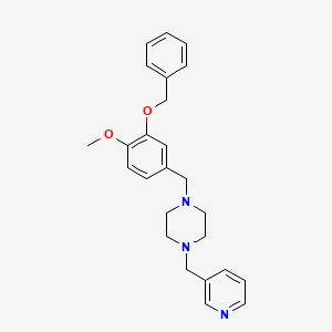 1-[3-(Benzyloxy)-4-methoxybenzyl]-4-(pyridin-3-ylmethyl)piperazine