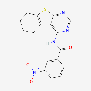 3-nitro-N-(5,6,7,8-tetrahydro[1]benzothieno[2,3-d]pyrimidin-4-yl)benzamide