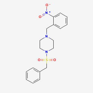 molecular formula C18H21N3O4S B10880387 1-(Benzylsulfonyl)-4-(2-nitrobenzyl)piperazine 