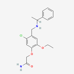 2-(5-Chloro-2-ethoxy-4-{[(1-phenylethyl)amino]methyl}phenoxy)acetamide