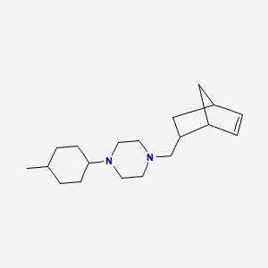 molecular formula C19H32N2 B10880409 1-(Bicyclo[2.2.1]hept-5-en-2-ylmethyl)-4-(4-methylcyclohexyl)piperazine 