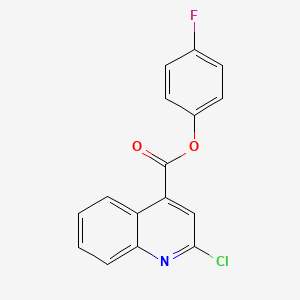 molecular formula C16H9ClFNO2 B10880414 4-Fluorophenyl 2-chloroquinoline-4-carboxylate 