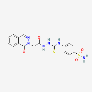 molecular formula C17H16N6O4S2 B10880449 2-[(1-oxophthalazin-2(1H)-yl)acetyl]-N-(4-sulfamoylphenyl)hydrazinecarbothioamide 