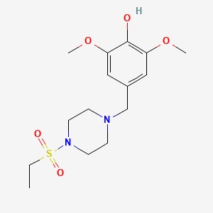 molecular formula C15H24N2O5S B10880462 4-(4-Ethanesulfonyl-piperazin-1-ylmethyl)-2,6-dimethoxy-phenol 