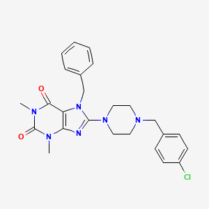 7-benzyl-8-[4-(4-chlorobenzyl)piperazin-1-yl]-1,3-dimethyl-3,7-dihydro-1H-purine-2,6-dione