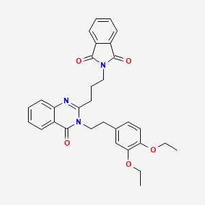 2-(3-{3-[2-(3,4-diethoxyphenyl)ethyl]-4-oxo-3,4-dihydroquinazolin-2-yl}propyl)-1H-isoindole-1,3(2H)-dione