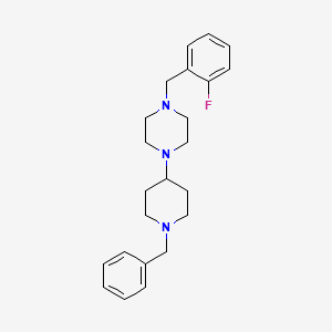 molecular formula C23H30FN3 B10880529 1-(1-Benzylpiperidin-4-yl)-4-[(2-fluorophenyl)methyl]piperazine 