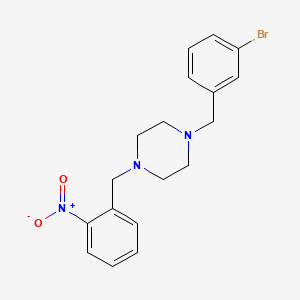 1-[(3-Bromophenyl)methyl]-4-[(2-nitrophenyl)methyl]piperazine