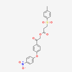 2-[4-(4-Nitrophenoxy)phenyl]-2-oxoethyl 3-[(4-methylphenyl)sulfonyl]propanoate