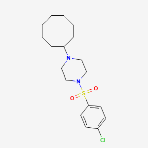 1-[(4-Chlorophenyl)sulfonyl]-4-cyclooctylpiperazine