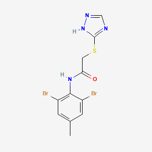 N-(2,6-dibromo-4-methylphenyl)-2-(4H-1,2,4-triazol-3-ylsulfanyl)acetamide