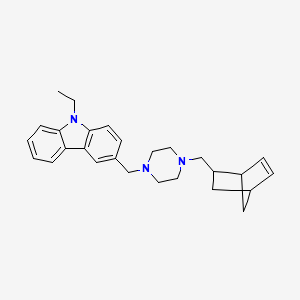 3-{[4-(bicyclo[2.2.1]hept-5-en-2-ylmethyl)piperazin-1-yl]methyl}-9-ethyl-9H-carbazole