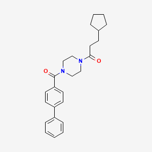 1-[4-(Biphenyl-4-ylcarbonyl)piperazin-1-yl]-3-cyclopentylpropan-1-one