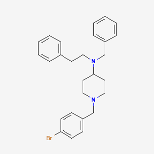 molecular formula C27H31BrN2 B10880612 N-benzyl-1-(4-bromobenzyl)-N-(2-phenylethyl)piperidin-4-amine 