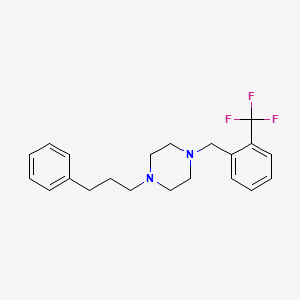 molecular formula C21H25F3N2 B10880643 1-(3-Phenylpropyl)-4-[2-(trifluoromethyl)benzyl]piperazine 