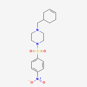 1-(Cyclohex-3-en-1-ylmethyl)-4-[(4-nitrophenyl)sulfonyl]piperazine