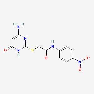 molecular formula C12H11N5O4S B10880650 2-[(4-amino-6-oxo-1,6-dihydropyrimidin-2-yl)sulfanyl]-N-(4-nitrophenyl)acetamide 