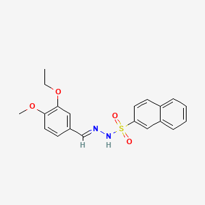 N'-[(E)-(3-ethoxy-4-methoxyphenyl)methylidene]naphthalene-2-sulfonohydrazide