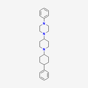 molecular formula C27H37N3 B10880698 1-Phenyl-4-[1-(4-phenylcyclohexyl)piperidin-4-yl]piperazine 