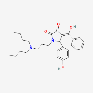 1-[3-(dibutylamino)propyl]-3-hydroxy-5-(4-hydroxyphenyl)-4-(phenylcarbonyl)-1,5-dihydro-2H-pyrrol-2-one