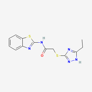 N-(1,3-benzothiazol-2-yl)-2-[(5-ethyl-4H-1,2,4-triazol-3-yl)sulfanyl]acetamide