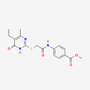 Methyl 4-({[(5-ethyl-4-hydroxy-6-methylpyrimidin-2-yl)sulfanyl]acetyl}amino)benzoate