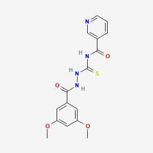 N-({2-[(3,5-dimethoxyphenyl)carbonyl]hydrazinyl}carbonothioyl)pyridine-3-carboxamide