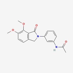 molecular formula C18H18N2O4 B10880753 N-[3-(6,7-dimethoxy-1-oxo-1,3-dihydro-2H-isoindol-2-yl)phenyl]acetamide 