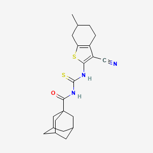 N-(1-Adamantylcarbonyl)-N'-(3-cyano-6-methyl-4,5,6,7-tetrahydro-1-benzothiophen-2-YL)thiourea