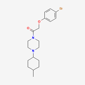 molecular formula C19H27BrN2O2 B10880796 2-(4-Bromophenoxy)-1-[4-(4-methylcyclohexyl)piperazin-1-yl]ethanone 