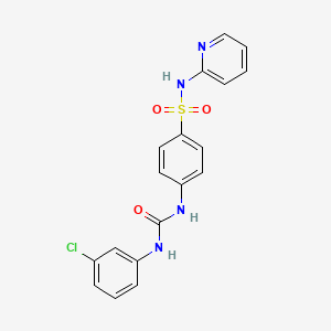 4-{[(3-chlorophenyl)carbamoyl]amino}-N-(pyridin-2-yl)benzenesulfonamide