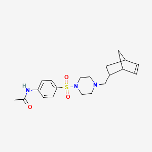 N-(4-{[4-(bicyclo[2.2.1]hept-5-en-2-ylmethyl)piperazin-1-yl]sulfonyl}phenyl)acetamide