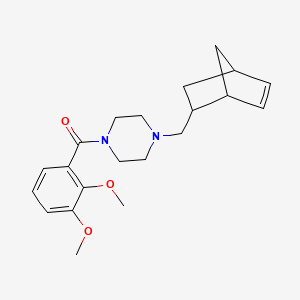 molecular formula C21H28N2O3 B10880801 [4-(Bicyclo[2.2.1]hept-5-en-2-ylmethyl)piperazin-1-yl](2,3-dimethoxyphenyl)methanone 