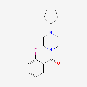 molecular formula C16H21FN2O B10880806 (4-Cyclopentylpiperazin-1-yl)(2-fluorophenyl)methanone 