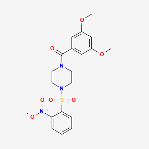 (3,5-Dimethoxyphenyl){4-[(2-nitrophenyl)sulfonyl]piperazin-1-yl}methanone