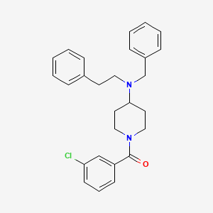 molecular formula C27H29ClN2O B10880825 {4-[Benzyl(2-phenylethyl)amino]piperidin-1-yl}(3-chlorophenyl)methanone 