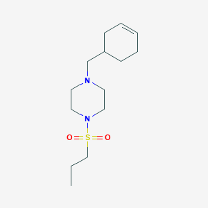 molecular formula C14H26N2O2S B10880836 1-(Cyclohex-3-en-1-ylmethyl)-4-(propylsulfonyl)piperazine 