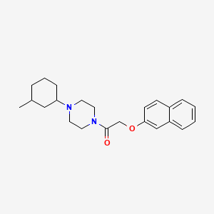 molecular formula C23H30N2O2 B10880839 1-[4-(3-Methylcyclohexyl)piperazin-1-yl]-2-(naphthalen-2-yloxy)ethanone 