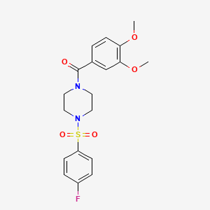 (3,4-Dimethoxyphenyl){4-[(4-fluorophenyl)sulfonyl]piperazin-1-yl}methanone