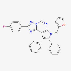 2-(4-Fluorophenyl)-7-(2-furylmethyl)-8,9-diphenyl-7H-pyrrolo[3,2-E][1,2,4]triazolo[1,5-C]pyrimidine