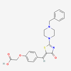 (4-{(Z)-[2-(4-benzylpiperazin-1-yl)-4-oxo-1,3-thiazol-5(4H)-ylidene]methyl}phenoxy)acetic acid